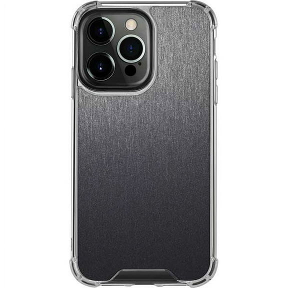 Skinit Brushed Steel Texture iPhone 14 Pro Clear Case