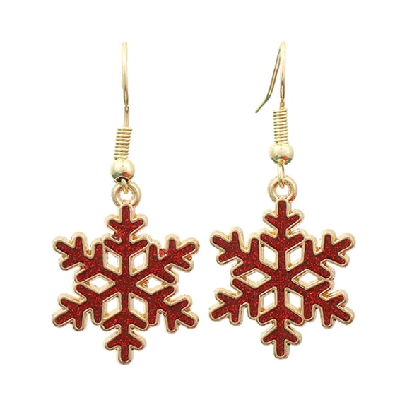 yuksok Christmas Earrings Women Dangle Earrings for Xmas Party Valentines Day Decor red