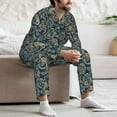 thumbnail image 6 of KLL Indian Paisley 2 Sleepwear Mens Flannel Pajamas,Long Cotton Pj Set, 6 of 7