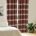 thumbnail image 2 of Ambesonne African Curtains, Wildlife Animal Skin, Pair of 28"x95", Brown and Red, 2 of 5