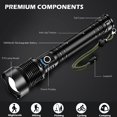 thumbnail image 7 of Rechargeable Flashlights 990,000 Lumens, Super Bright LED Flashlight High Lumens with USB Cable, 5 Modes Waterproof Flashlight Powerful Flash Light for Home Camping Hiking, 7 of 7
