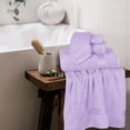 thumbnail image 3 of BELIZZI HOME Ultra Soft 6 Pack Cotton Towel Set, Contains 2 Bath Towels 28x55 inch, 2 Hand Towels 16x24 inch & 2 Wash Coths 12x12 inch, Ideal for Everyday use, Compact & Lightweight - Dark Purple, 3 of 7