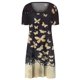 thumbnail image 4 of Mini vestido de manga corta cómodo suelto con estampado de cuello redondo de verano para mujer a la moda Fridja  qw2596, 4 of 5