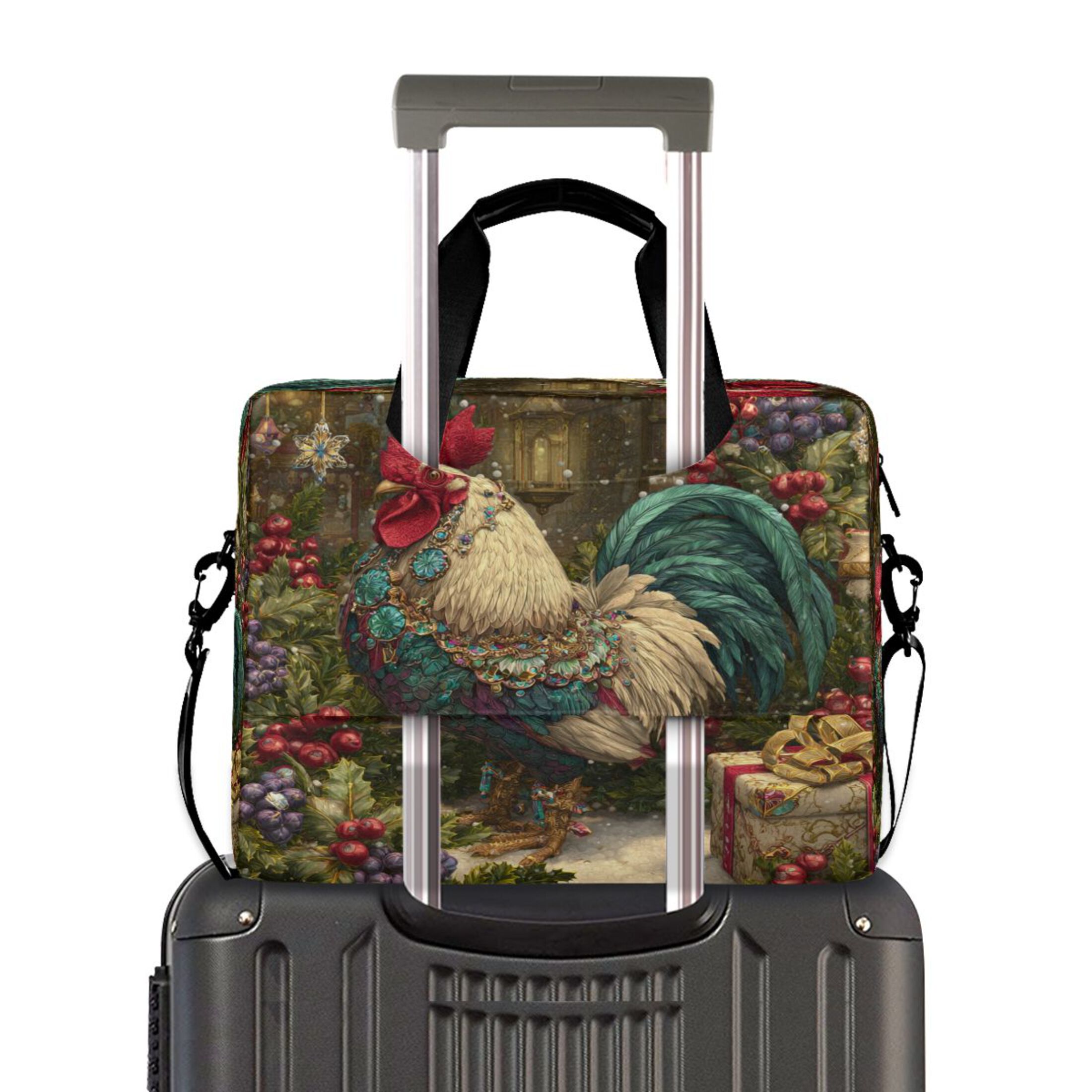 Laptop Bag Laptop Briefcase 15.7 x 3 x 11.8 Inches Laptop Bag Briefcases Laptop Storage Travel Laptop Bag Work Laptop Bag Magical Christmas Rooster