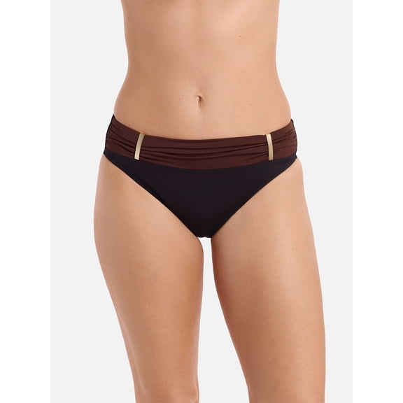 Sofia by Sofia Vergara Women's and Women's Plus Midster w/ Hardware Bikini Bottoms