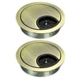 thumbnail image 1 of Cubierta de agujero para cable Uxcell de 2-1/8 pulgadas, grommet de escritorio para organizador de cables de aleación de zinc tono bronce 2 piezas, 1 of 4