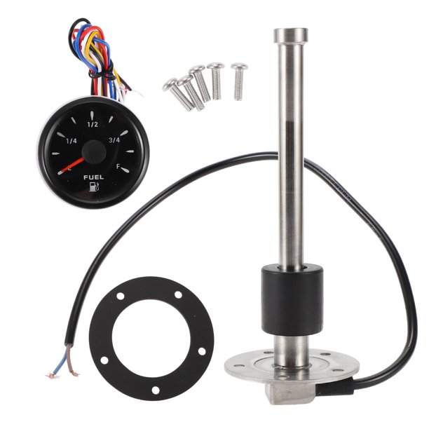 Kit de unidad de envío de combustible y medidor Unique Bargains de 6.5" Unidad de envío de combustible marino de metal 1 juego 0-190 Ohm