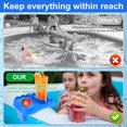 thumbnail image 3 of 2Pcs Hot Tub Table Tray Adjustable Hot Tub Side Table with 2 Cup Holders Inflatable Pool Drink Cup Holder with Drain Holes for Inflatable Pools Bathtub, 3 of 8