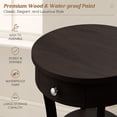 thumbnail image 5 of Spaco 2-Tier Wood Round End Table with Open Drawer-Brown, Nightstand Small Side Table, End Table for Bedroom Living Room, 5 of 6