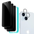 thumbnail image 1 of Set de protectores de pantalla de privacidad ESR para iPhone 15 Plus 3+1, paquete, 1 of 8