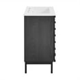 thumbnail image 6 of Cascade 24 in. Black Oak Bathroom Vanity With White, 3-Hole Ceramic Sink Top, 6 of 8