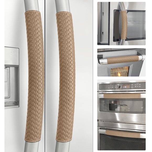 Cubiertas para Manijas de Puerta de Refrigerador Luludamier Juego de 6 en Marrón