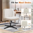 thumbnail image 3 of Demi Bonn Cross-Legged Chair, Armless, 360° Swivel, No Wheels, Blue, 3 of 7
