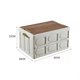 thumbnail image 3 of Almacenamiento De Coches Caja de almacenamiento plegable para maletero de coche, tapa de madera, organizador para acampar al aire libre (blanco) Likrtyny Libre de BPA, 3 of 4