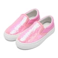 thumbnail image 3 of LYHaoo Toddler Girls Slip-On Sneakers Low Top Casual Shoes Lightweight Walking Shoes For Kids Everyday Play,Pink,Sizes 2(9.17") Big Kid, 3 of 4