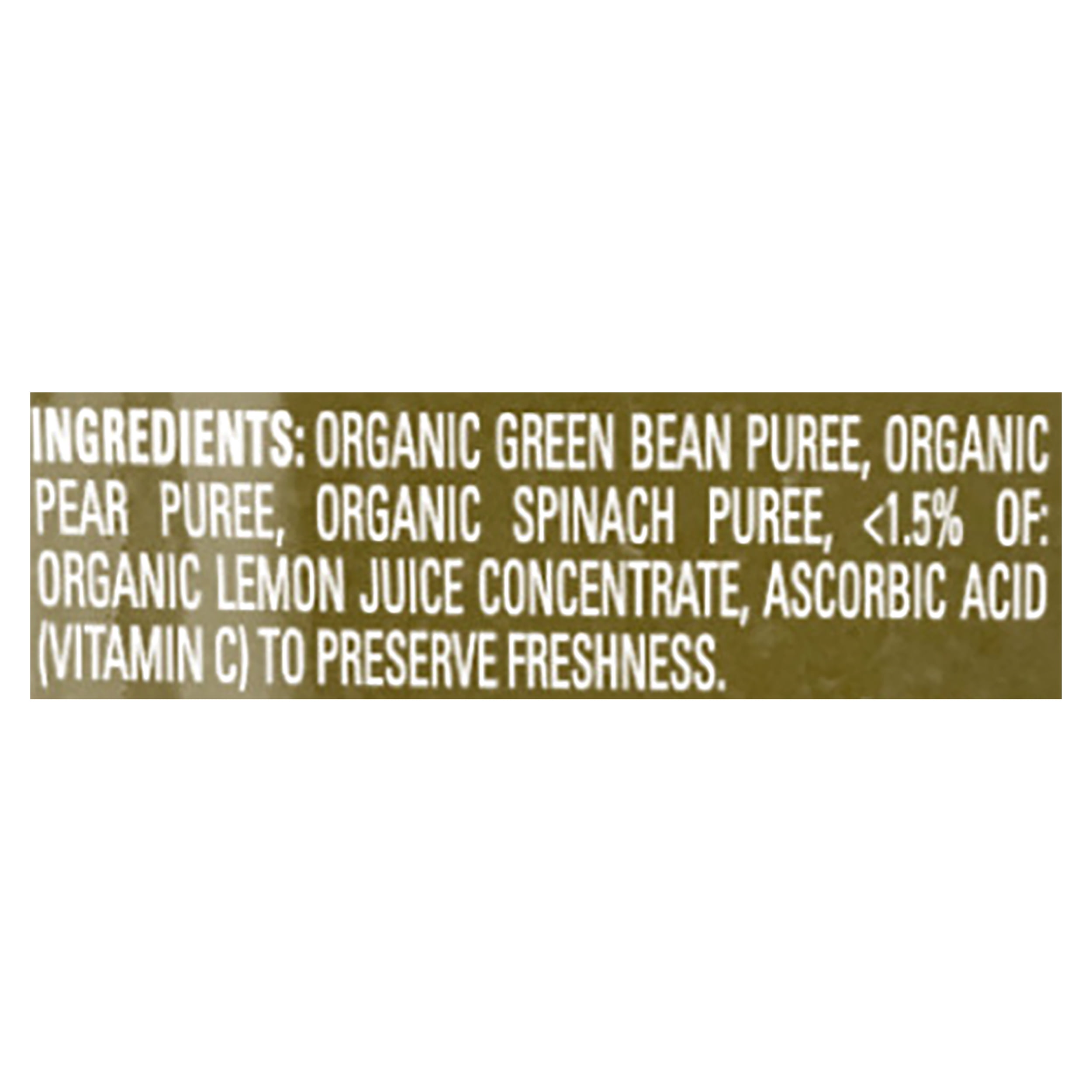 Happy Baby Organics Organic 6+ Months Stage 2 Green Beans, Pears & Spinach 4 oz
