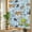 Blue, variant on Rustic Cat Window Privacy Film Rainbow Static Cling Stain Glass Window Film for Glass Door, Decorative UV Blocking Sunroof Decal Sticker for Car Home 17.7"x78.7" Funny Cute Fish Leaves Bubble