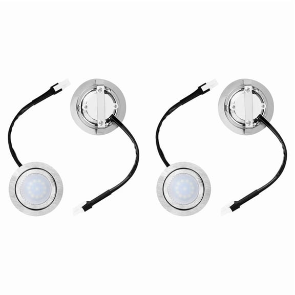 4pcs Range Hood Light Bulbs, Stainless Steel Range Hood LED Light Replacement Recessed Kitchen Range Hood Light
