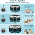 thumbnail image 2 of Portable Cat Playpen for Indoor Enclosed: Foldable Pet Playpen for Cat Small Dog Indoor Outdoor with Zipper Top Cover - Pop Up Puppy Kitten Tent Crates Cage Kennel with Carrying Case (Blue/White), 2 of 9