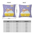 thumbnail image 3 of Rateoe Corgi Washing in Bathtub Pattern Throw Pillow Cover Premium Pillow Stuffer Sham Square for Decorative Cushion Bed Couch Sofa(Pillow insert not included), 3 of 8