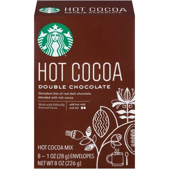 Starbucks Double Chocolate Hot Cocoa Mix, 8 Count Box