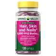 thumbnail image 4 of (3 pack) Spring Valley Extra Strength Hair Skin & Nails Collagen Support Softgels, 5000 Mcg Biotin, 120 Count, 4 of 13