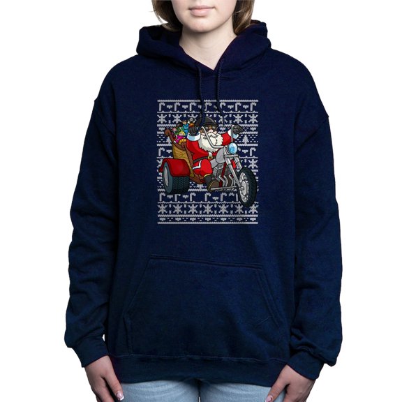 CafePress - Santa Claus Motorcycle Christmas Sweatshirt - Pullover Hoodie, Classic & Comfortable Hooded Sweatshirt