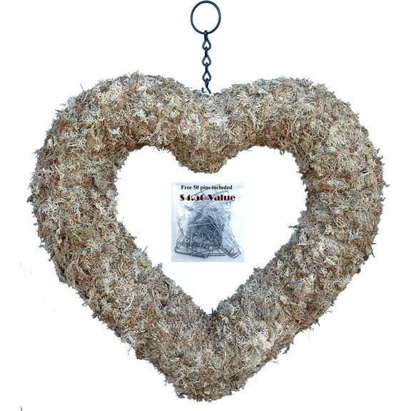 Sphagnum Living Wreath Heart Form Complete - Original and Organic