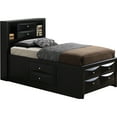 thumbnail image 2 of Modern Design Black Queen Storage Bed, 49" Height X 64" Width 92" Depth, Built-in For A Tidy Bedroom, , Assembly Required Stylish Bed With Feature, Depth Height, Bedroom Style,, 2 of 2