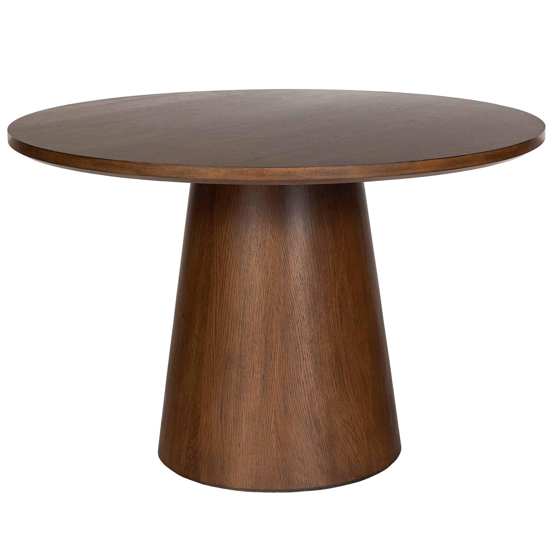 Better Homes & Gardens Ashby Dining Table with Walnut Finish and Pedestal Base