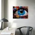 thumbnail image 3 of GOSMITH Colorful Eyes Canvas Painting, Eye Canvas Wall Art, Colorful Wall Decor, Woman Face Artwork, Ready to Hang, Abstract Eye Print on Canvas, watercolor eyes wall art, 3 of 4