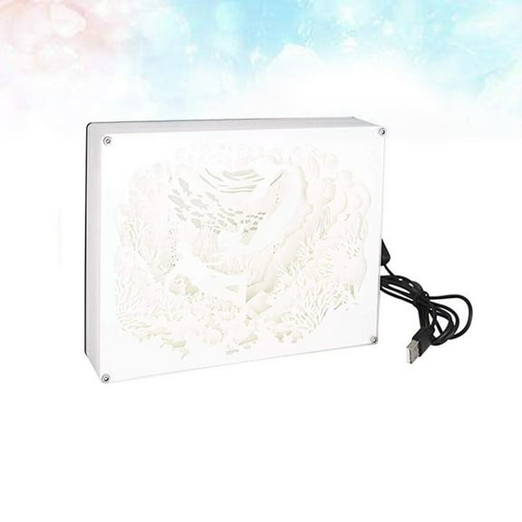 WEAVILUX 1-Pack White 3D Effect Floor Lamp for Home Decoration and Ambient Lighting