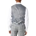 thumbnail image 2 of Tallia Men's Slim Fit Plaid Suit Vest Gray Size Medium, 2 of 2