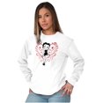 thumbnail image 4 of Betty Boop Heart Love Sassy Cartoon Women's Long Sleeve T Shirt Brisco Brands X, 4 of 6