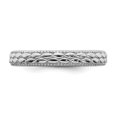 thumbnail image 4 of Stackable Expressions Sterling Silver  Rhodium-plated Patterned Ring, 4 of 5