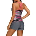 thumbnail image 3 of Womens Printed Strappy Racerback Tankini Swim Top No Bottom S - XXXL, 3 of 5
