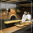 thumbnail image 4 of Simond Store Pizza Oven Door 27”(L) X 19.25”(H) Stainless Steel Heavy-Duty Oven Door with Wooden Handle for Indoor & Outdoor Pizza Oven, Outdoor Pizza Oven Kit, 4 of 9