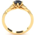 thumbnail image 3 of Celtic Trinity Knot Lab-Created Sapphire Engagement Ring In 14k Yellow Gold, 3 of 6