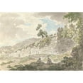 thumbnail image 2 of Carlo Labruzzi 14x11 Black Ornate Wood Framed Double Matted Museum Art Print Titled: Embankment Below Ariccia, 2 of 5