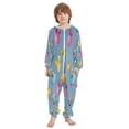 thumbnail image 2 of Vzayyk 4T-14Y Size Aviliable Cozy One-Piece Footless Sleeper Pajama Watercolor Illustration, 2 of 8