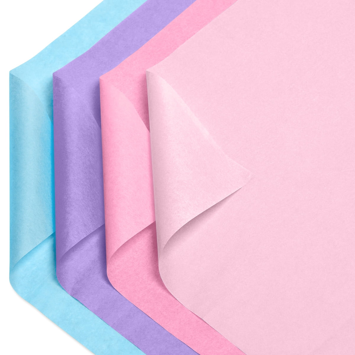 American Greetings 20 in. Tissue Paper Bundle, Pink, Dark Pink, Lavender, Light Blue (8-Sheets)