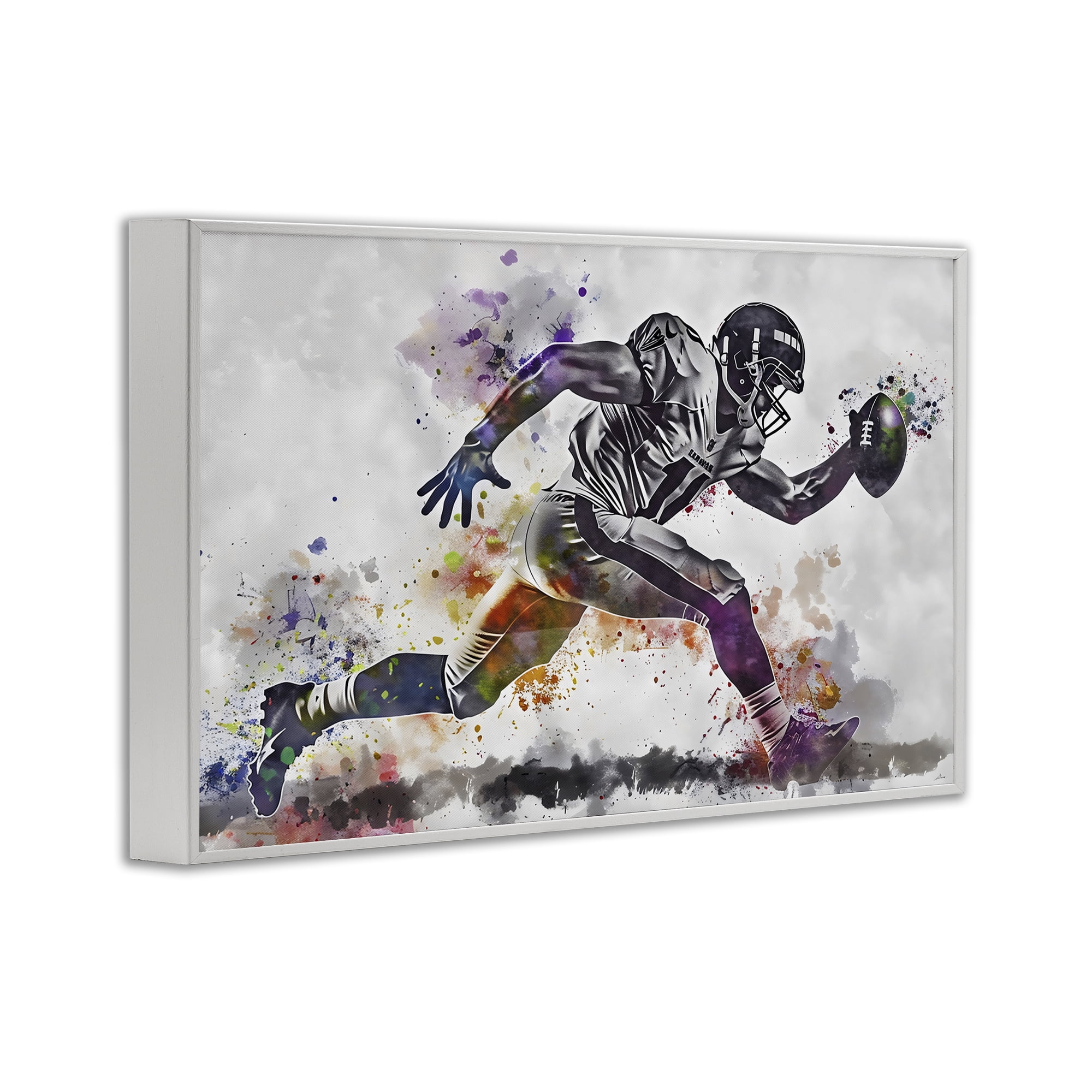 Stupell Industries Endurance Football Sprint White Framed Giclee Art, design by Creative Studio
