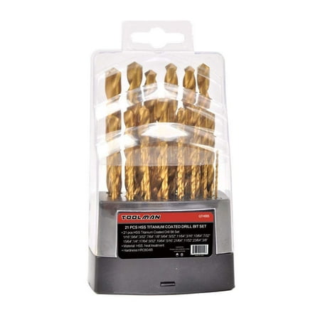 Makita Drill Set With Radio Toolman Drill Bit Set Universal fit 21pc HSS Titanize hexagon shank works with DeWalt Makita Ryobi ()
