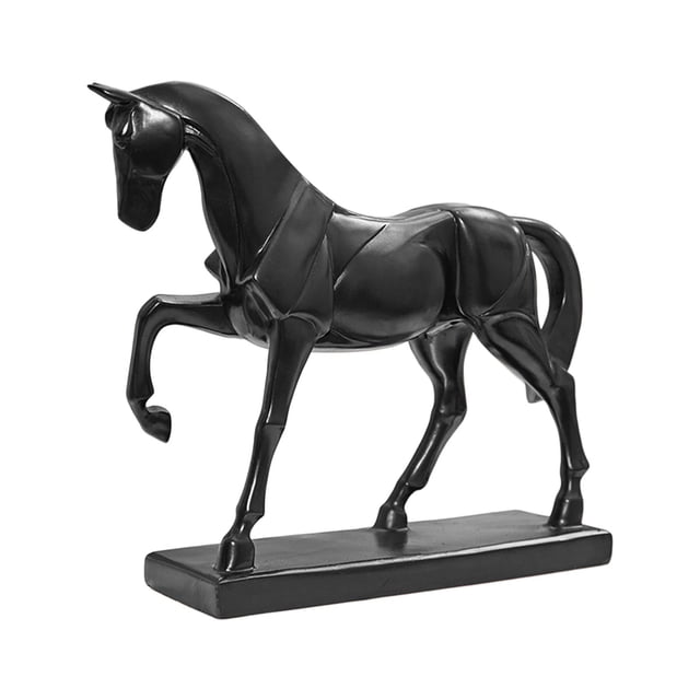 Estatua de caballo, adornos de caballo, figura de resina para escritorio, figuras de caballo decorativas realistas, escultura de caballo para decoraci Estilo A