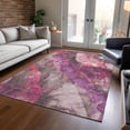 thumbnail image 6 of HomeRoots 623213 8 x 10 ft. Blush & Purple Floral Washable Transitional Indoor & Outdoor Rectangle Area Rug, 6 of 9