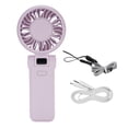 thumbnail image 2 of Ventilador Portátil De Mano, 4000 MAh De Batería, 5 Velocidades + Pantalla Digital, Diseño Liviano Compacto, Ideal Para Viajes, Oficina, Silencio, Tiempo De Ejecución Largo, 2 of 7