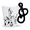 Musical Notes, variant on LanHong 13.5 Ounce Guitar Mug Music Note Coffee Mug Ceramic Guitar Music Cup Mug Gifts for Guitar Players Musicians(Black)