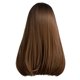 thumbnail image 2 of Fiudx Ofertas Flash Artículos En Oferta Peluca De Red Rosa De Pelo Largo Liso Marrón Degradado Negro De Seda De Alta Temperatura, 2 of 6