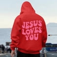 thumbnail image 5 of Christian Jesus Hoodies Mens Faith Religious Graphic Hooded Sweatshirt Spirng Fall Pullover Tops Red XL, 5 of 7