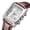 Silver Brown, variant on MEGIR Watch Men Business Wristwatch Square Quartz Sport Waterproof Luminous Date Leather Strap Clock